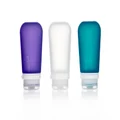 Humangear GoToob+ Travel Bottle 3 Pack Medium Clear/Purple/Teal