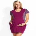 Mamaway Maternity - Breastfeeding Slimming Colour Block Nursing Dress