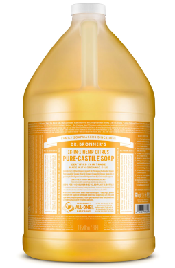 Dr. Bronner's 18-in-1 Hemp Pure-Castile Liquid Soap Citrus Orange 3.8L