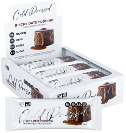 Fibre Boost Cold Pressed Protein Bars Sticky Date Pudding 60g Box of 12
