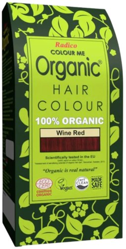 Radico Colour Me Organic Herbal Powder Hair Colour 100g Wine Red