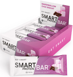 Smart Protein Bar Marshmallow Choc Biscuit 60g Box of 12