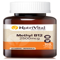 NutriVital Methyl B12 2500mcg Sublingual 100 Tablets