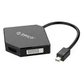 Orico ORICO-DMP-HDV3-BK DMP-HDV3 25cm Mini DisplayPort to HDMI / DVI / VGA Adapter - Black