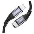 Choetech IP0039 1.2m USB-C to Lightning Nylon Braided Cable - M/M