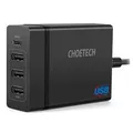 Choetech PD72 4-Port Multi-USB Charging Power Adapter - Black