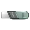 SanDisk SDIX90N-064G-GN6NN 64GB 2-in-1 iXpand Flip Lightning & USB 3.1 Flash Drive - Sea Green