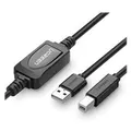 Ugreen 10374 10m Active USB 2.0 to Printer Cable with Built-in Signal Amplifier
