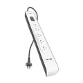Belkin BSV401AU2M 4 Outlet Surge Protector with 2 USB Ports (2.4A) - 2m Cord (BSV401AU2M) (Avail: In Stock )