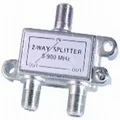 Two Way TV Splitter with Power Pass F Connectors