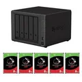 Synology DS1522+_5xST8000VN004 DS1522+ 5-Bay NAS + 5x Seagate ST8000VN004 8TB IronWolf 3.5" NAS HDD (Avail: In Stock )