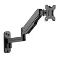 Brateck LDA30-112 Single Screen Wall-Mounted Gas Spring Monitor Arm 17"-32" - Black (Avail: In Stock )