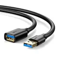 Ugreen 10368 1m USB3.0 Extension Male to Female Cable - Black