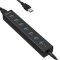 Orico H7013-U3-BK 7 Port USB 3.0 HUB (H7013-U3) - Black (Avail: In Stock )