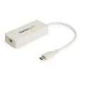 StarTech US1GC301AUW USB C to Gigabit Ethernet Adapter w/USB A Port - USB 3.0 White