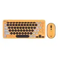 Bonelk ELK-61022-R KM-383 Wireless Compact Keyboard and Mouse Combo - Orange