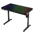 Eureka ERK-GTG-I43 Ergonomic GTG-I43 RGB Glass Gaming Desk (Avail: In Stock )