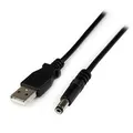 StarTech USB2TYPEN1M 1m USB to Type N Barrel 5V DC Power Cable - USB A to 5.5mm DC