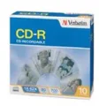 Verbatim 94935 CD-R 80 Min 700MB Slim Case 10 Pack 52x (94935