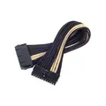 SilverStone SST-PP07-MBBG PP07 24-Pin Sleeved Power Cable Extension - Black/Gold