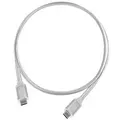 SilverStone SST-CPU06S-1000 CPU06 1m M/M USB Type-C to USB Type-C Cable - Silver