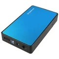 Simplecom SE325-BL SE325 3.5" SATA HDD to USB 3.0 Hard Drive Enclosure - Blue
