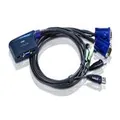 ATEN CS62U 2 Port USB VGA/Audio Cable KVM Switch - 1.8m