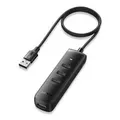 Ugreen 80657 4-Port USB 3.0 Hub - Black