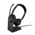 Jabra 25599-989-989 Evolve2 55 UC Stereo Bluetooth Headset (USB + Charging Stand)
