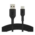 Belkin CAB002bt3MBK BoostCharge Braided USB-C to USB-A Cable - 3m (Avail: In Stock )