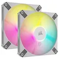 Corsair CO-9050165-WW AF120 iCUE 120mm RGB Slim PWM Case Fan White - 2 Pack (Avail: In Stock )