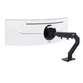 Ergotron 45-647-224 HX Desk Curved Monitor 49" Arm Mount with HD Pivot - Black