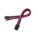 SilverStone SST-PP07-PCIBR Black/Red PP07 8-Pin (6+2) PCIE Sleeved Power Cable Extension