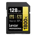 Lexar LSD1800128G-BNNNG 128GB Professional 1800x SDXC UHS-II Gold Series Memory Card - 280MB/s (Avail: In Stock )