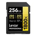 Lexar LSD1800256G-BNNNG 256GB Professional 1800x SDXC UHS-II Gold Series Memory Card - 280MB/s