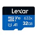 Lexar LMS0633032G-BNNNG 32GB High-Performance 633x MicroSDHC/SDXC UHS-I Blue Memory Card - 100MB/s