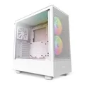 NZXT CC-H51FW-R1 H5 Flow RGB Tempered Glass Mid-Tower ATX Case - White (Avail: In Stock )