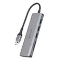 Bonelk ELK-80037-R USB-A to 3 Port USB 3.0 + SD/Micro SD Reader - Space Grey