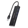 Bonelk ELK-80038-R USB-A to 3 Port USB 3.0 + SD/Micro SD Reader - Black