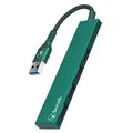 Bonelk ELK-80042-R USB-A to 4 Port USB 3.0 Slim Hub - Green