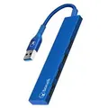 Bonelk ELK-80043-R USB-A to 4 Port USB 3.0 Slim Hub - Blue