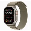 Apple MREX3ZP/A Watch Ultra 2 GPS+Cellular 49mm Titanium Case w/ Olive Alpine Loop - S