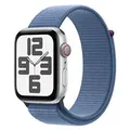 Apple MRHM3ZP/A Watch SE 2nd Gen GPS+Cellular 44mm Silver Case w/ Winter Blue Sport Loop