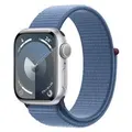 Apple MR923ZP/A Watch Series 9 GPS 41mm Silver Aluminium Case w/ Winter Blue Sport Loop