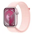 Apple MR9J3ZP/A Watch Series 9 GPS 45mm Pink Aluminium Case w/ Light Pink Sport Loop