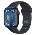Apple MRHR3ZP/A Watch Series 9 GPS+Cellular 41mm Midnight w/ Midnight Sport Band - S/M