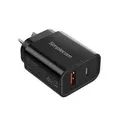 Simplecom CU220 Dual PortPD 20W Fast Wall Charger USB-C + USB-A for Phone Tablet