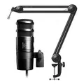 Audio-Technica AT AT2040USB BOOM AT2040USB Hypercardioid Dynamic Microphone w/ AT8700 Boom Arm