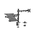 Brateck LDT66-C024ML Steel Monitor Arm With Laptop Tray - 17"-32"