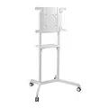 Brateck TTV11-46TW-W Rotating TV Trolley Cart - White (37"-70" Max 70kg)